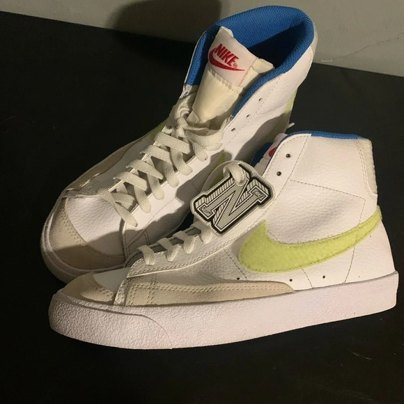 Nike Blazer Mid 77 White Lemon Velcro hi top size 7Y - Picture 7 of 7